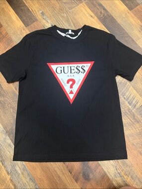 NWT GUESS Originals x A$AP Black Triangle Logo Graphic Tee Men’s Medium